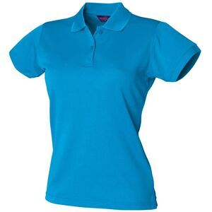 Henbury Womens/Ladies Coolplus® Fitted Polo Shirt / Sapphire Blue